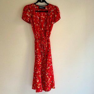 The Teale- Midi Dress in Rouge Fleur